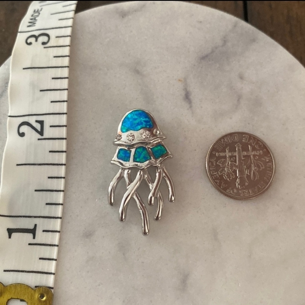 Sterling silver jellyfish charm / pendant